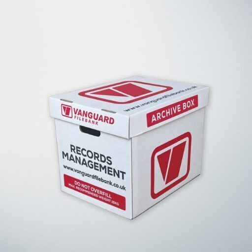 A photo showing Vanguard's Archive Box for record management (box size - 768x512).