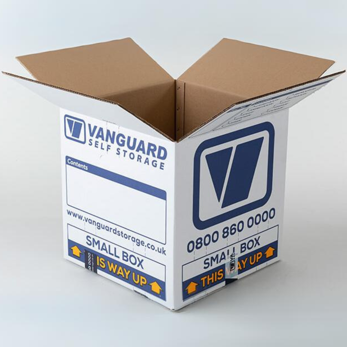 A photo showing a small packing box, available to buy from Vanguard's packing materials.