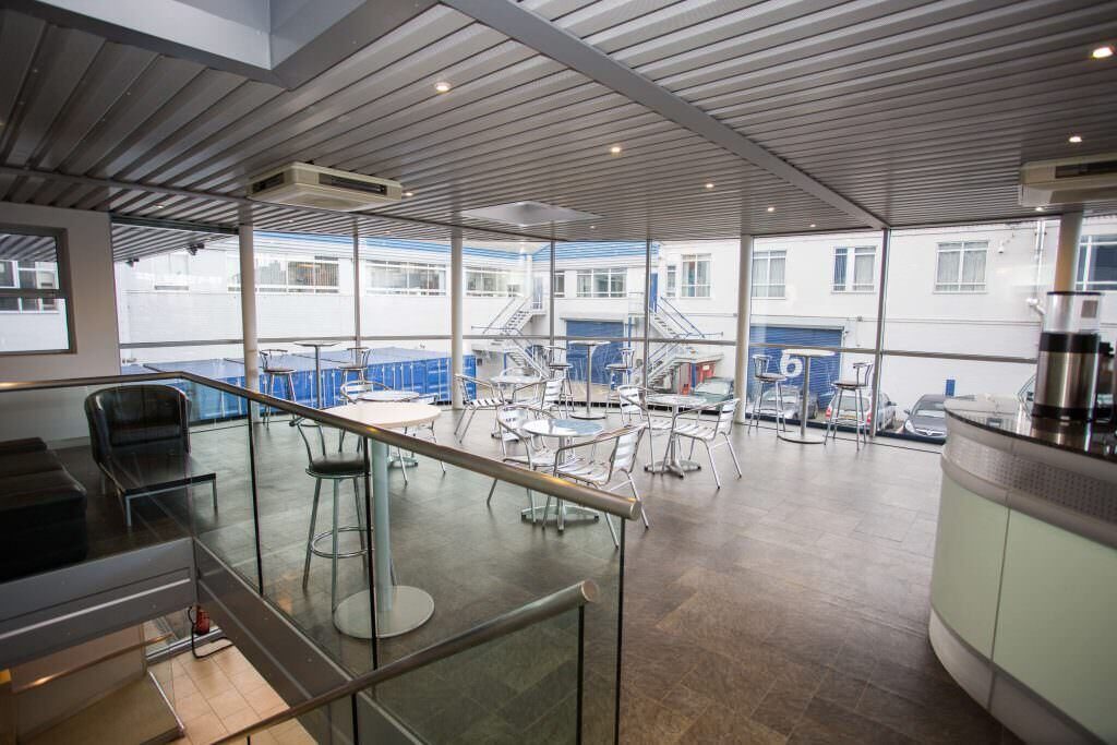 A photo of a coffee area inside one of Vanguard Storage's branches.