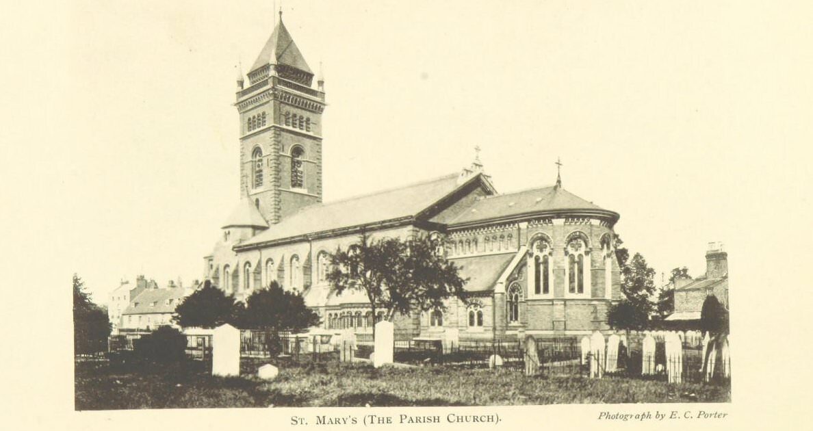An old photo of St Marys Church in Ealing, where Vanguard have a self storage branch.