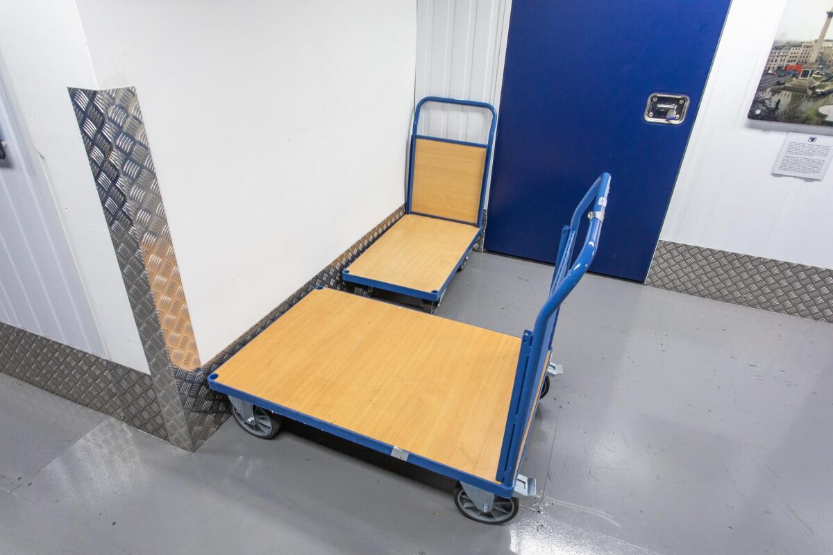 Vanguard Storage Oxford Circus branch, trolleys