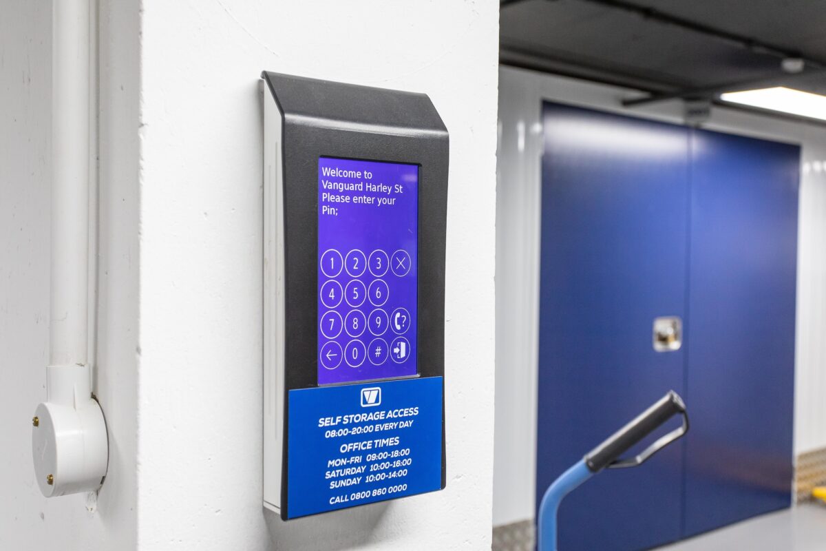 Vanguard Storage Oxford Circus branch, security keypad