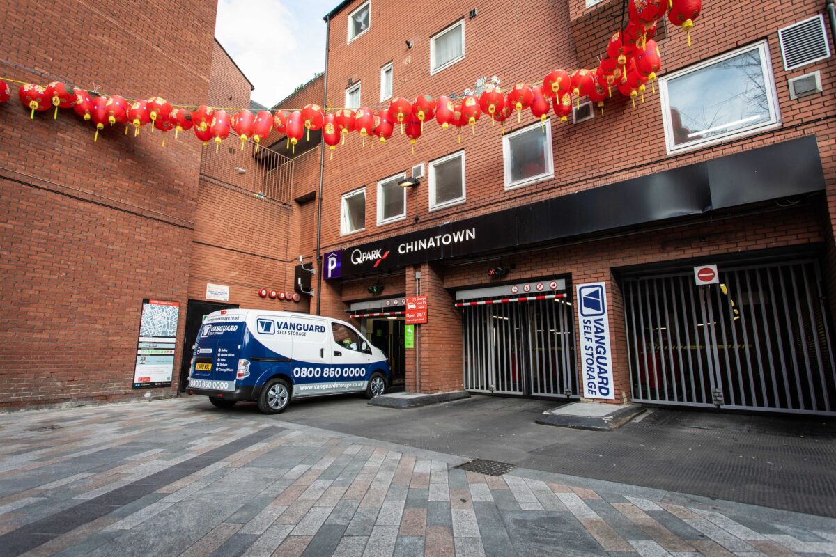 Vanguard Storage Soho entrance with van