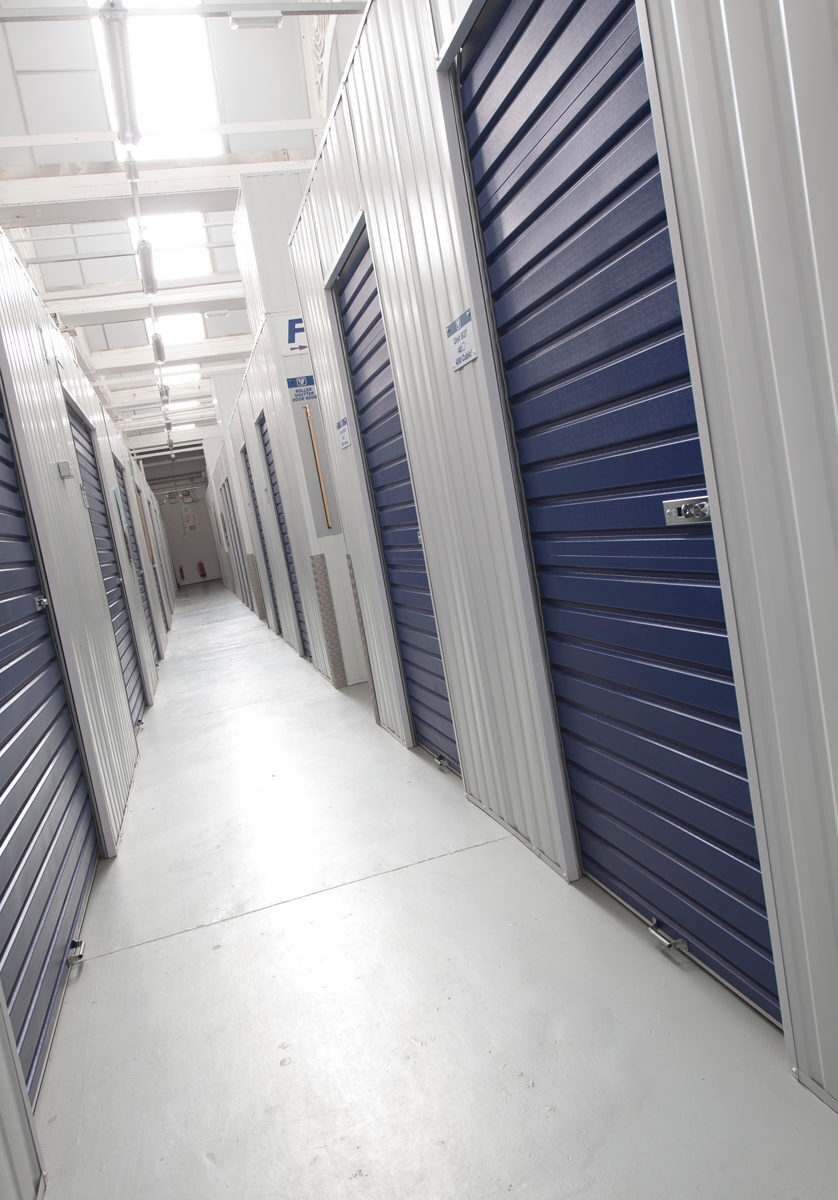 A photo showing the hallway in one of Vanguard's self-storage branches.