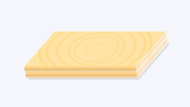 A graphic showing a single sheet of plywood.