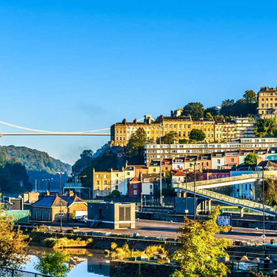 A photo showing a bridge in Bristol, where Vanguard have a self storage branch.