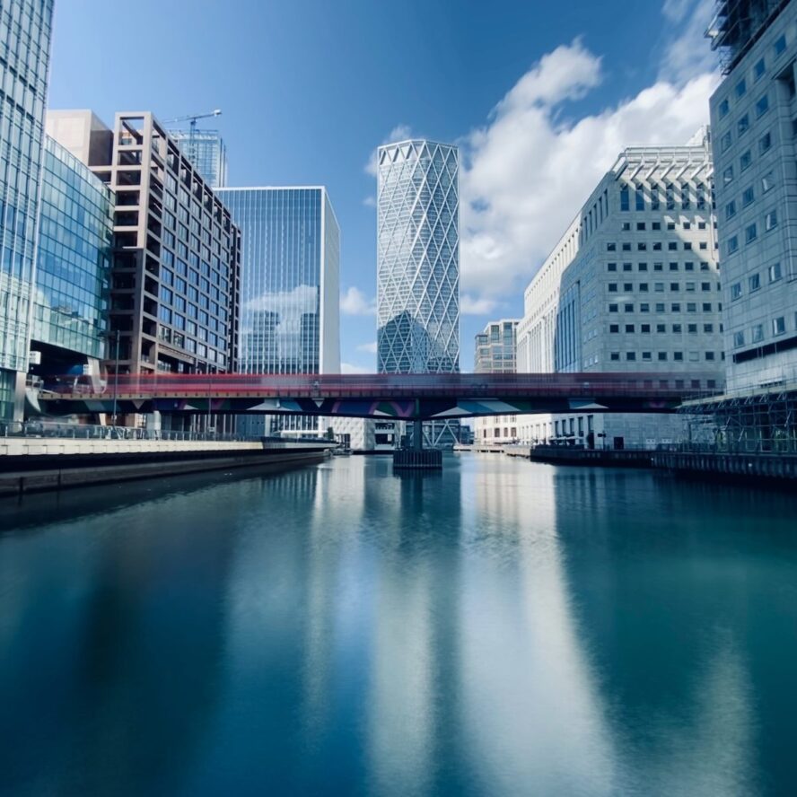 A photo of Canary Wharf in London, where Vanguard have six self-storage branches.